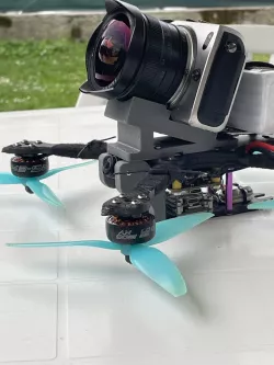 Custom parts for converting an Iflight Nazgul V5 to a Cinelifter for the Canon EOS M