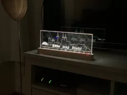 LED-Sign with lasercut acryl "Köln mag Dich"