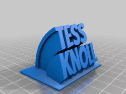 My Customized Sweeping 2-line name plate (text)