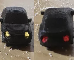 N-scale automobile with lights