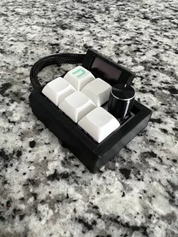 Nullbits Scramble Remix with 128x32 I2C OLED Display Mount