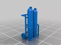 Oxygen And Acetylene Bottles on Trolly