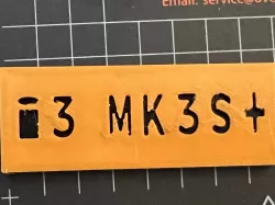 Prusa name plate i3 MK3S+