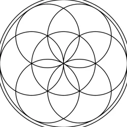 Seed of life for raster laser engraving / Graine de vie pour gravure laser raster