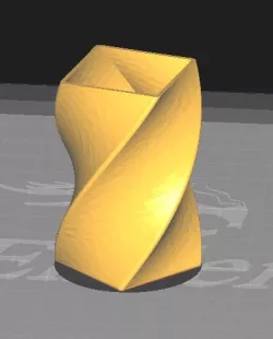 Simple Twisted Square Vase