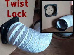 Twist-lock Hose Flange for Dryer Hose