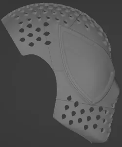 Ultimate Symbiote Inspired Spider man Face Shell - Sliced, light weight w/ Eye Magnet Insets