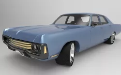 1971 Dodge Polara 4-door Sedan  Low-poly 3D model