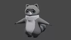 3D Character Racoon  3D model