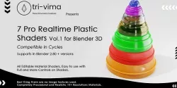 7 Pro Realtime Plastic Shaders in Blender 3D Vol01 Texture