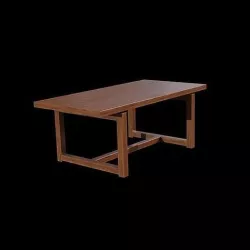 Ainsley Dining Table walnut Low-poly 3D model