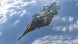 Aircraft Jet Plane Sci-Fi Spaceship Space Ship 014 Low-poly 3D model