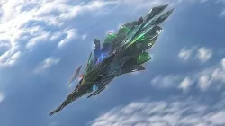  Aircraft Jet Plane Sci-Fi Spaceship Space Ship 037 Low-poly 3D model
