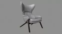 Armchair 05 PBR Low-poly 3D model