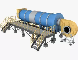 Asphalt Plant Dryer Machine 3D model