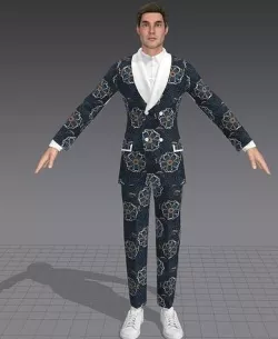 Avatar man in suit 3D model