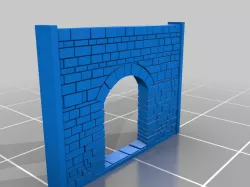 Block wall with door