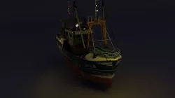 Cargo ship 3D model