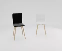 chair two chairs Low-poly 3D model