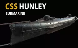 CSS Hunley  Low-poly 3D model