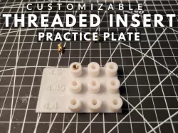 Customizable Threaded Insert Practice Plate