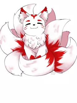 cute Nine Tailed fox