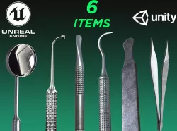 Dental - Oral Instruments Pack Low-poly 3D model