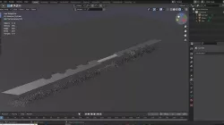 Double Sided Sword Low-poly 3D model