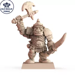 Free Miniature - Old School Orc Warrior with Axe and Dagger
