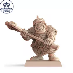 Free Miniature - Old School Orc Warrior with Two Handed Axe