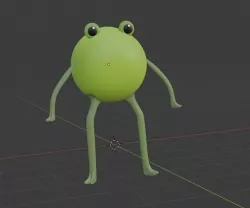 frogg frog with arms and legs 3D model