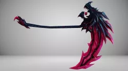 Futuristic Scythe Low-poly 3D model