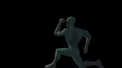 Greenman man running Low-poly 3D model