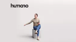 Humano Sitting Young Woman 2204-4 3D model