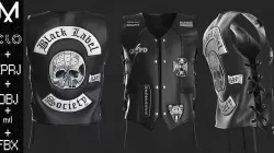 Leather Vest Male OBJ mtl FBX ZPRJ 3D model