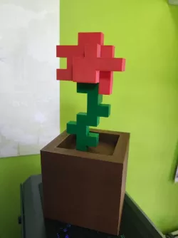 Minecraft rose in a pot