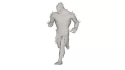 Monster figure of man running Low-poly 3D model