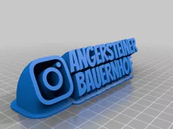 My Customized Sweeping 2-line name plate AB