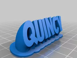 My Customized Sweeping 2-line name plate (text)