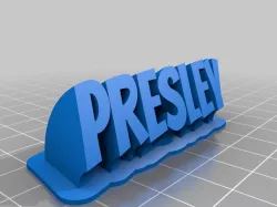 My Customized Sweeping 2-line name plate (text)