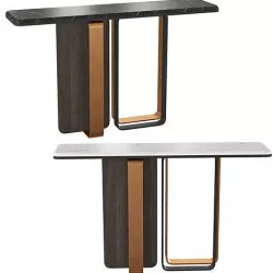 Narrow Console Table with Marble Tabletop  3D model