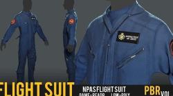 90s Fighter Pilot Flight Suit - 3D Model by Albin