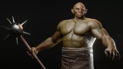 Ogre low-poly man running Low-poly 3D model