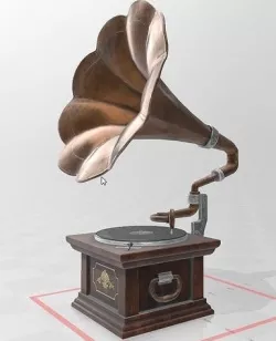 Phonograph gramophone  record player 3D model