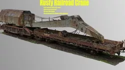 Rusty Railroad Crane 3D model