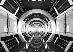 SCI FI INTERIOR SCENE SPACE SHIP CORRIDOR Low-poly 3D model