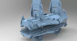 Sci fi Train rail track 2  3D model