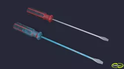 Screwdriver two screwdrivers Low-poly 3D model