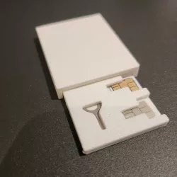 Sim card holder for 3 nano sim cards and 1 tray opener