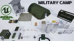 Small military camp pack UE4 FILES  Low-poly 3D model
